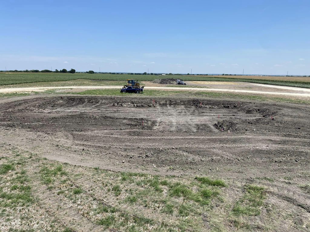 pond building being done